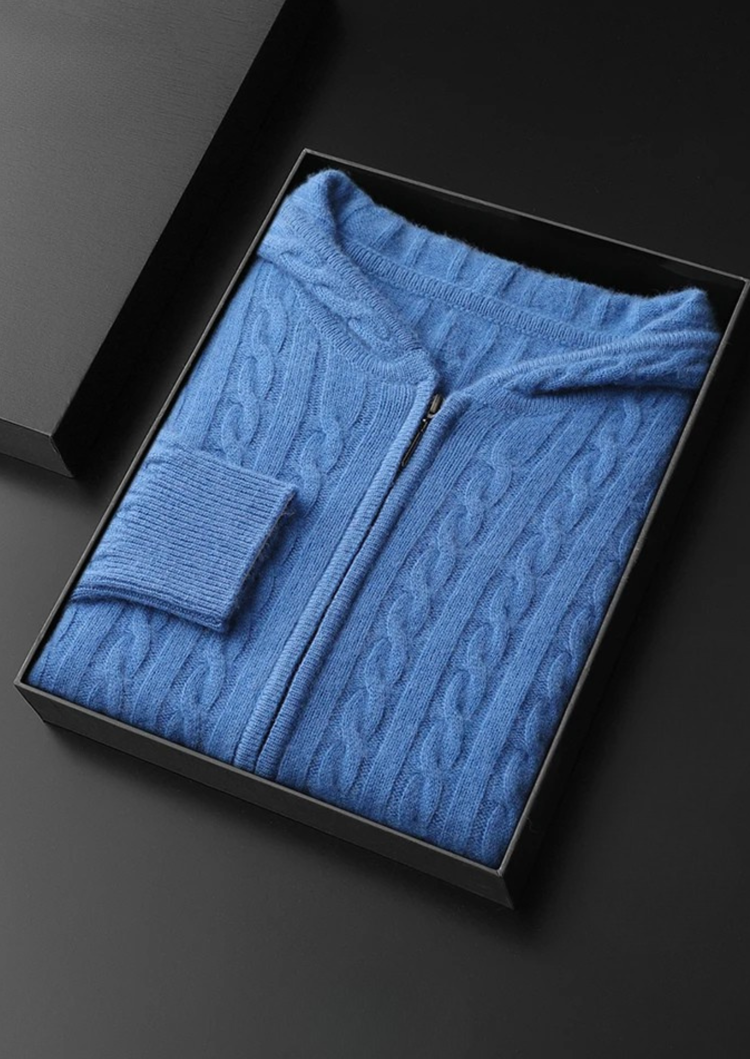 Cable Knit Zip-Up Hoodie for Men - Image 10