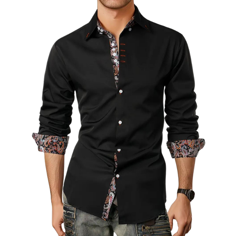 Ruben | Stylish Shirt with Paisley Accent for Men