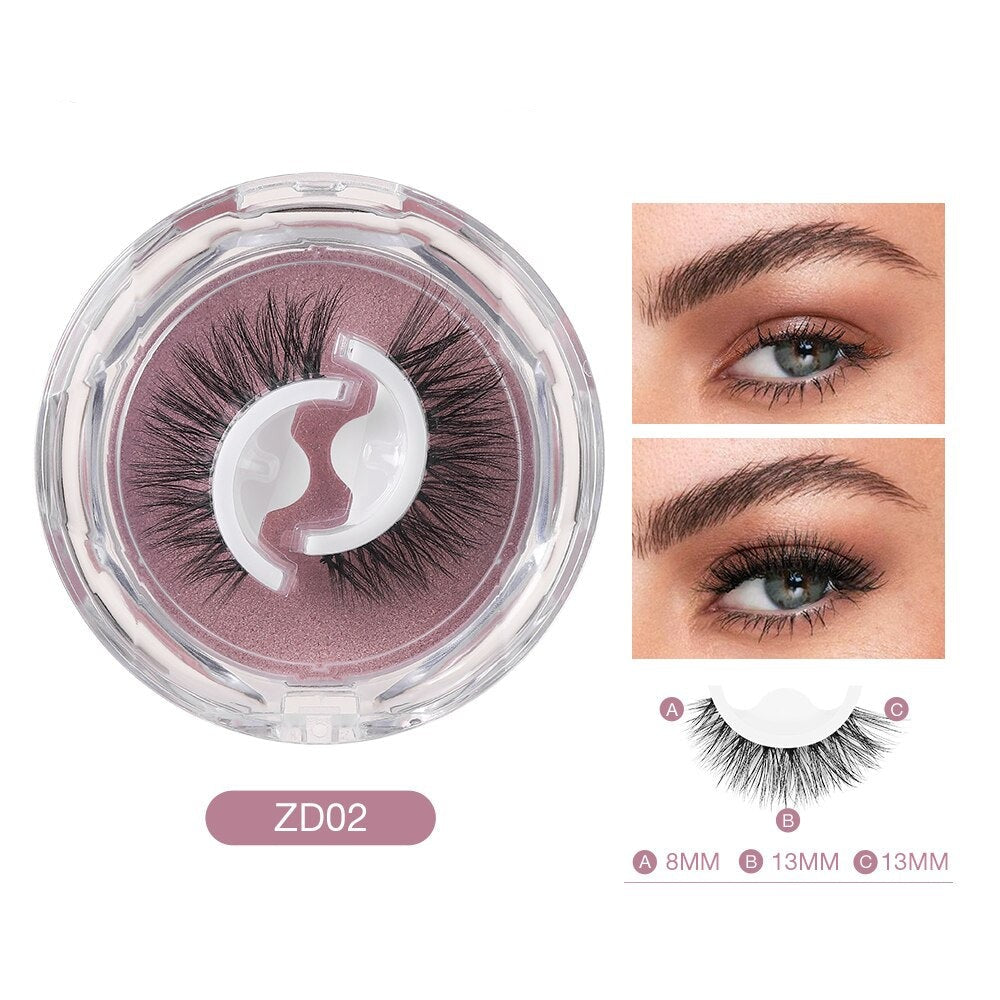 Reusable self-adhesive eyelashes