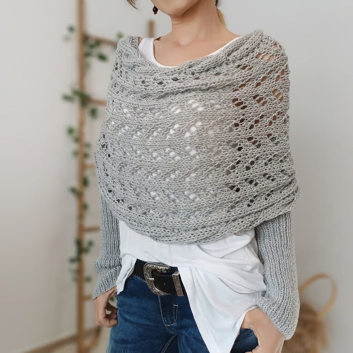 Cozy bohemian-style wrap for women