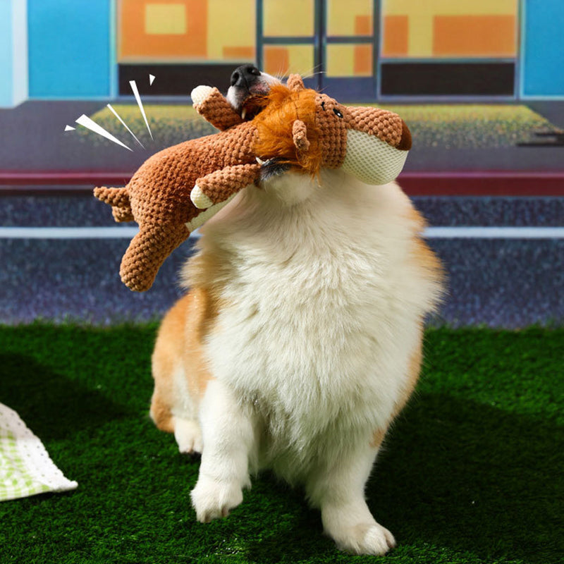 Gioco per cani extra resistente - Giocattolo da masticare in peluche durevole per cani attivi