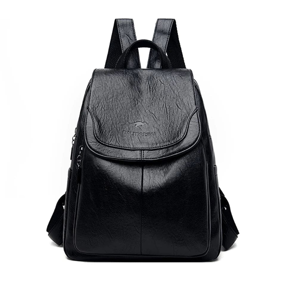 Theft-proof leather backpack for stylish women | Edah