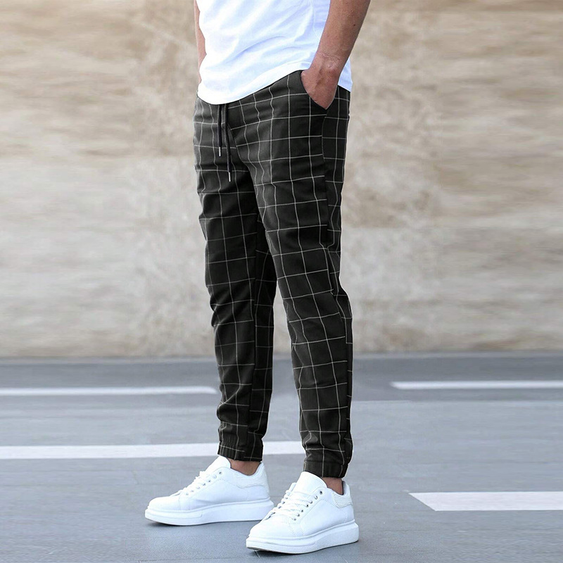 Liam Men's Checked Sweatpants - Stylish & Comfortable Pants with Classic Checked Pattern