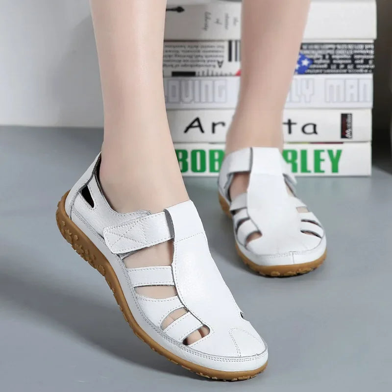 Women's casual leather summer sandals