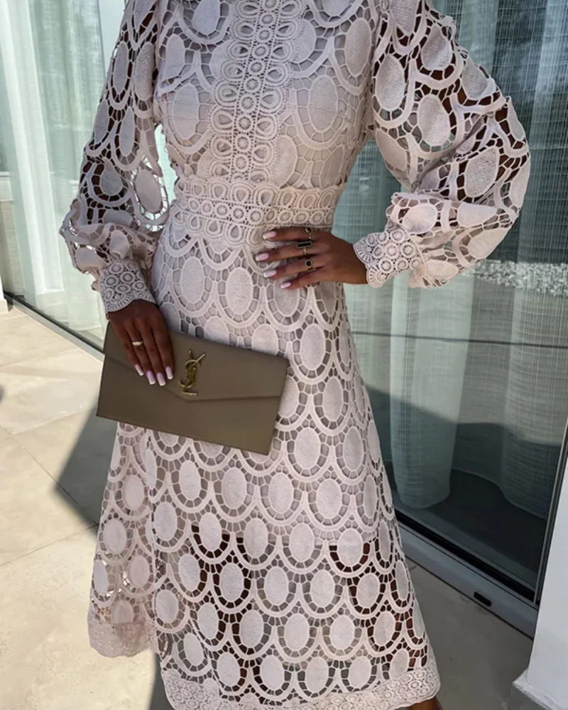 Scarlett - Elegant Long Sleeve Midi Dress
