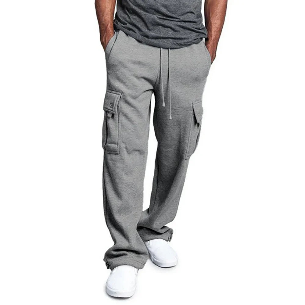 Ultra-comfortable men's cargo jogging trousers made from fleece