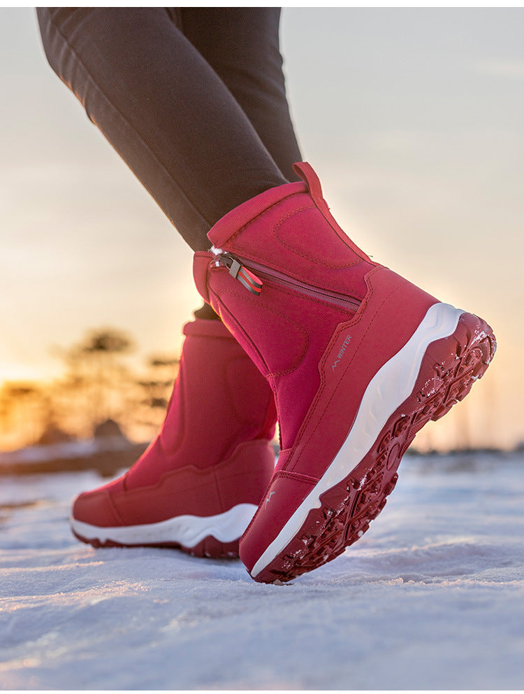 Жіночі зимові черевики на бічній блискавці - водонепроникні, неслизькі, міцні снігоступи з теплою підкладкою