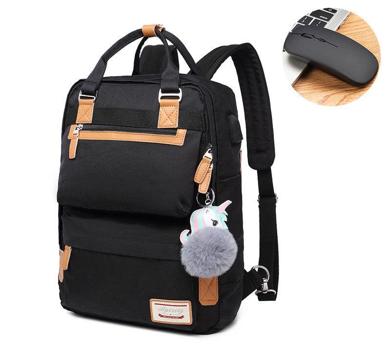 Stylish waterproof backpack for women with 15.6-inch laptop compartment