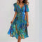 Aimee Women's Midi Dress - Flattering Cut with Vibrant Floral Pattern and Breathable Comfort