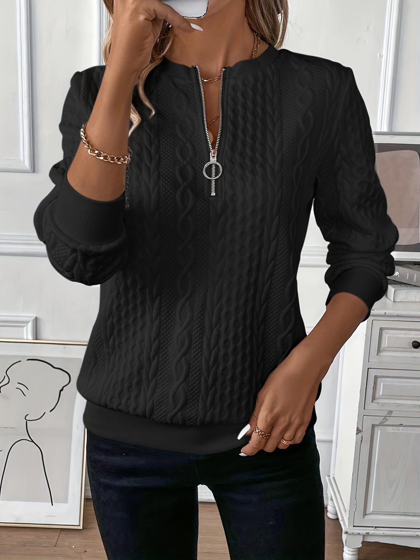 Elegant knitted sweater