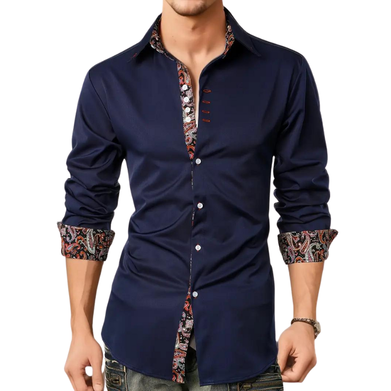 Ruben | Stylish Shirt with Paisley Accent for Men