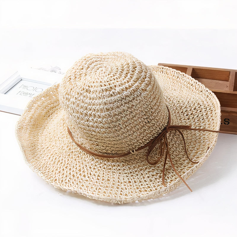 Foldable Sun Hat with Wide brim and Adjustable Fit