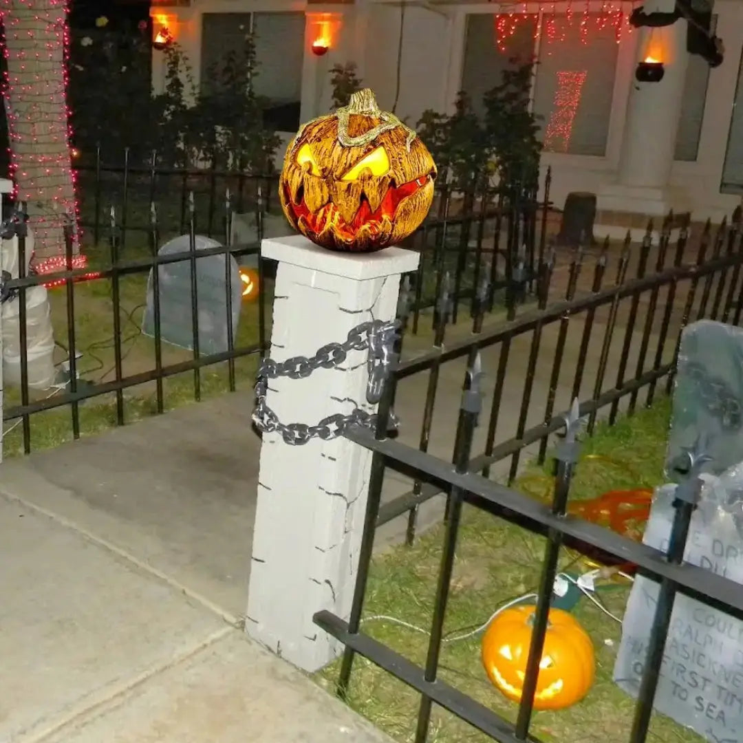 Decorazione Animatronica Zucca di Halloween che si Alza e si Abbassa