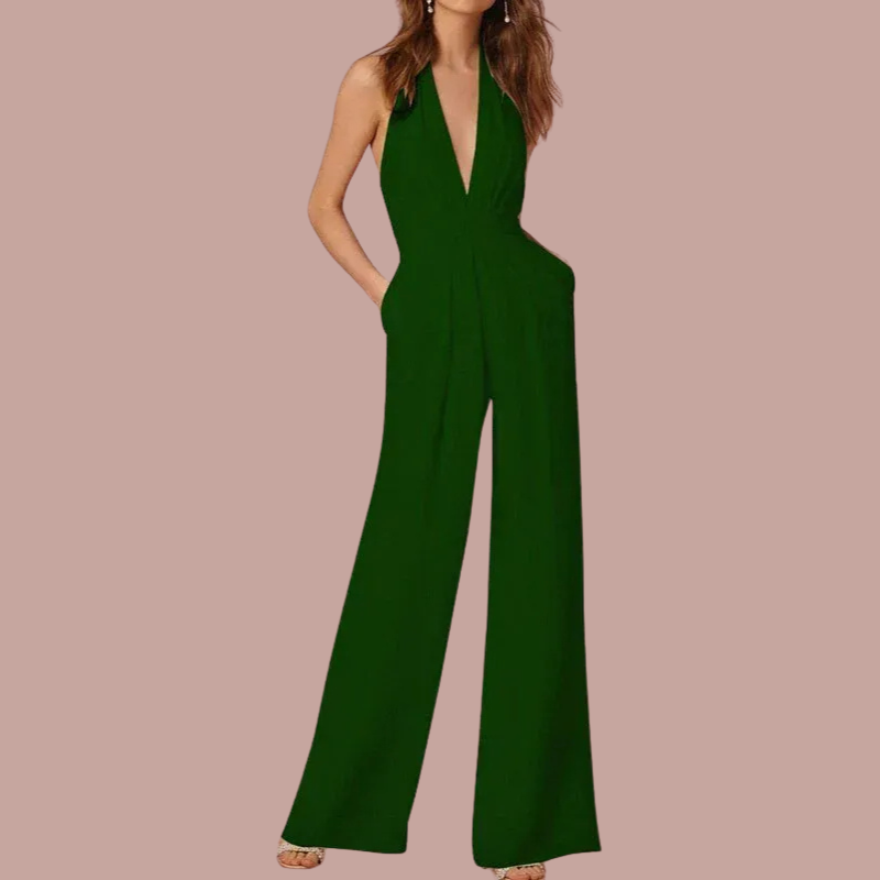 Verana | Combinaison sans manches élégante pour femme | Jambes larges et décolleté en V profond