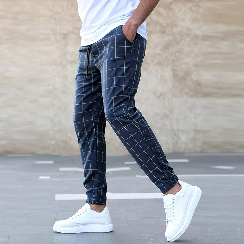 Liam Men's Checked Sweatpants - Stylish & Comfortable Pants with Classic Checked Pattern