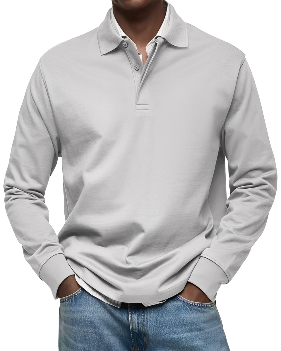 Polo Collar Pullover Sweater for Men - Image 4