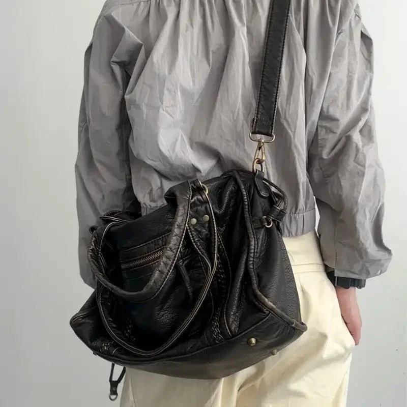 Rachela | Black Large Handbag | Premium Soft Leather