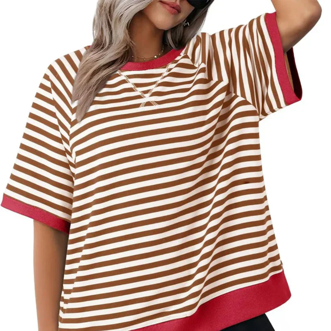 Margot - Striped Cotton T-Shirt