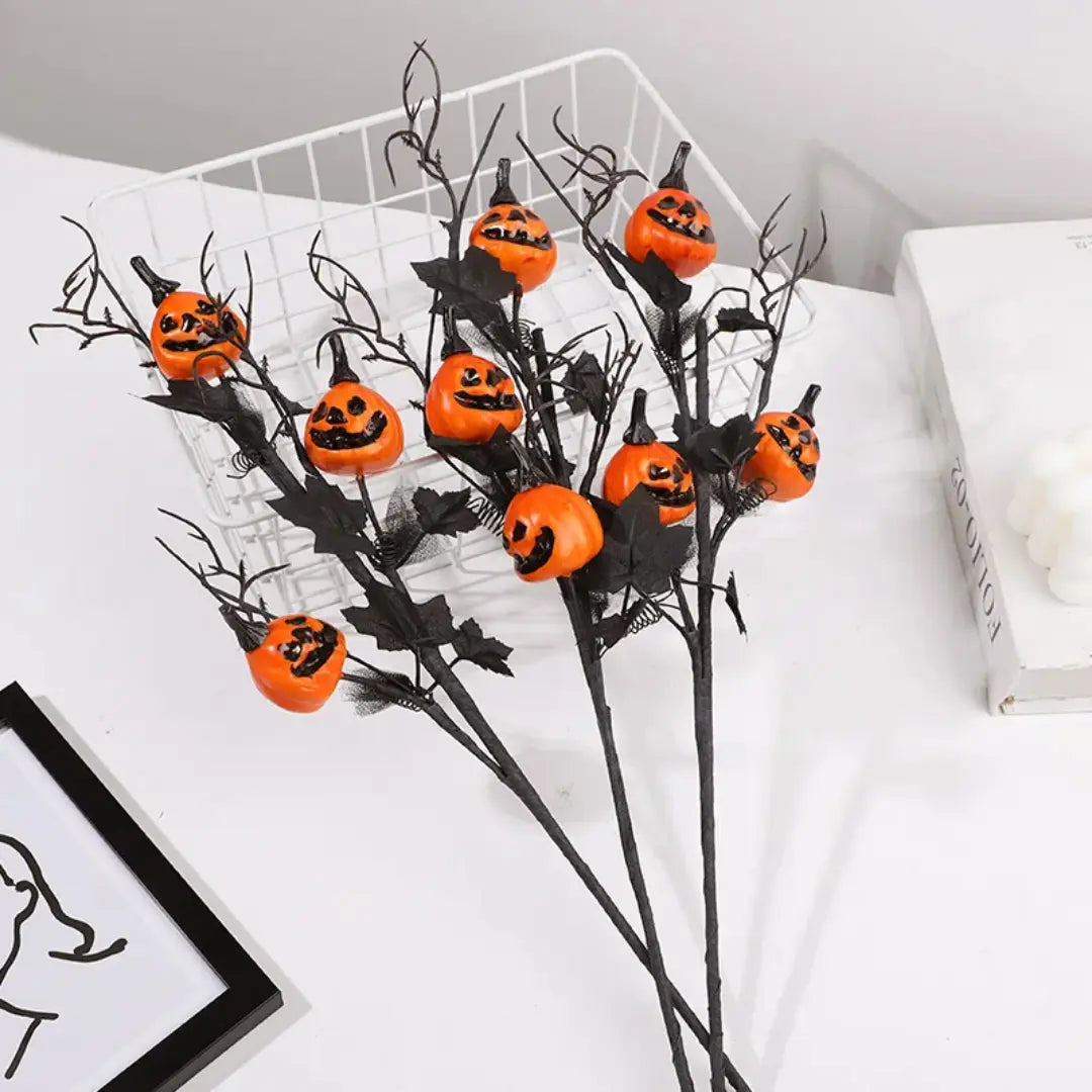 Τεχνητή κολοκύθα Halloween Κλαδιά φύλλων σφενδάμου