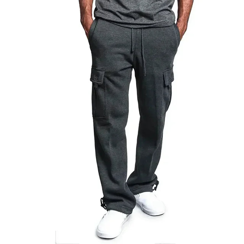 Ultra-comfortable men's cargo jogging trousers made from fleece