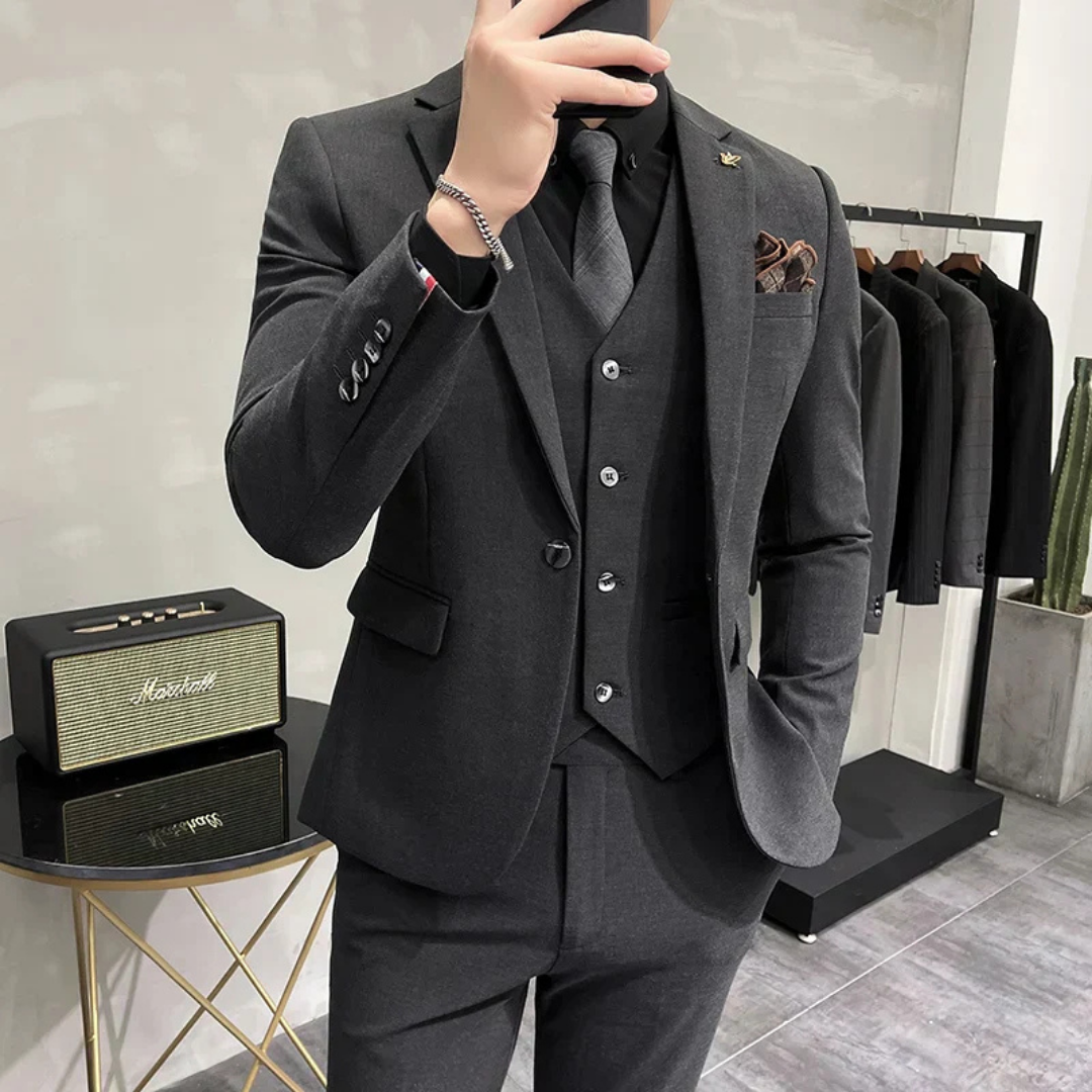 Men's Slim Fit Three-piece Formal Set