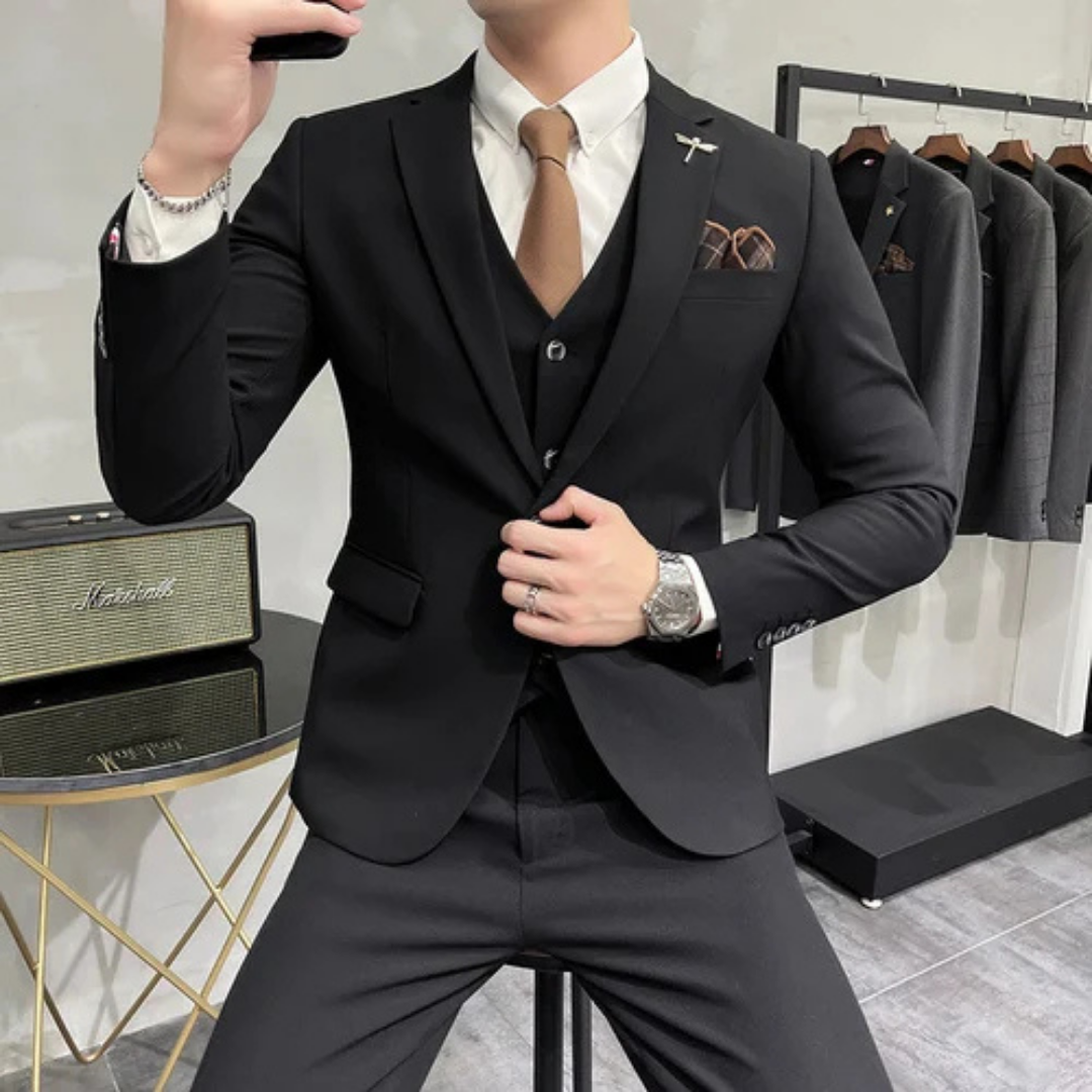Men's Slim Fit Three-piece Formal Set