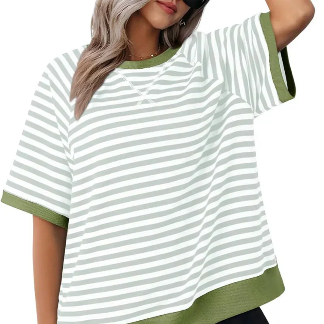 Margot - Striped Cotton T-Shirt