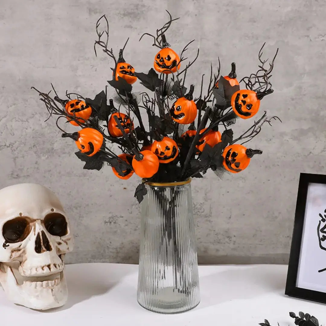 Τεχνητή κολοκύθα Halloween Κλαδιά φύλλων σφενδάμου