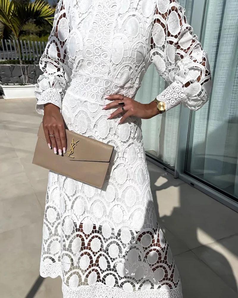 Scarlett - Elegant Long Sleeve Midi Dress