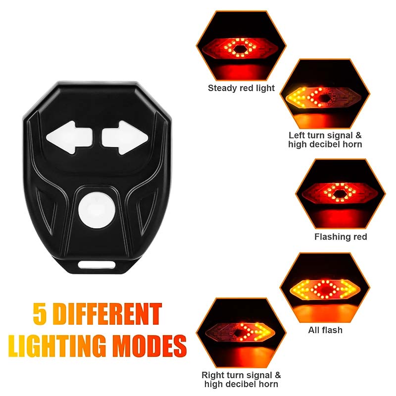 Wireless rear light with indicators