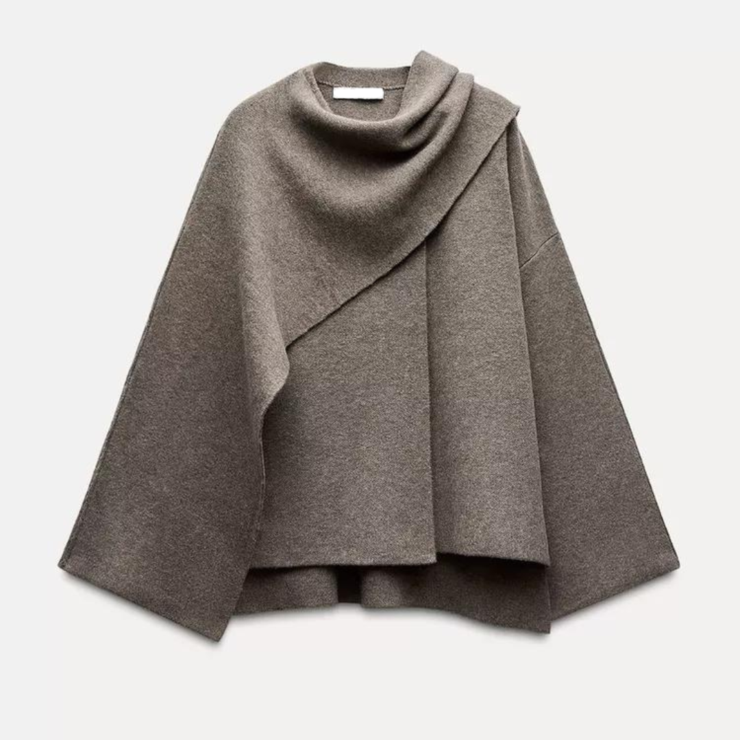 Elegant, soft women's cape jacket