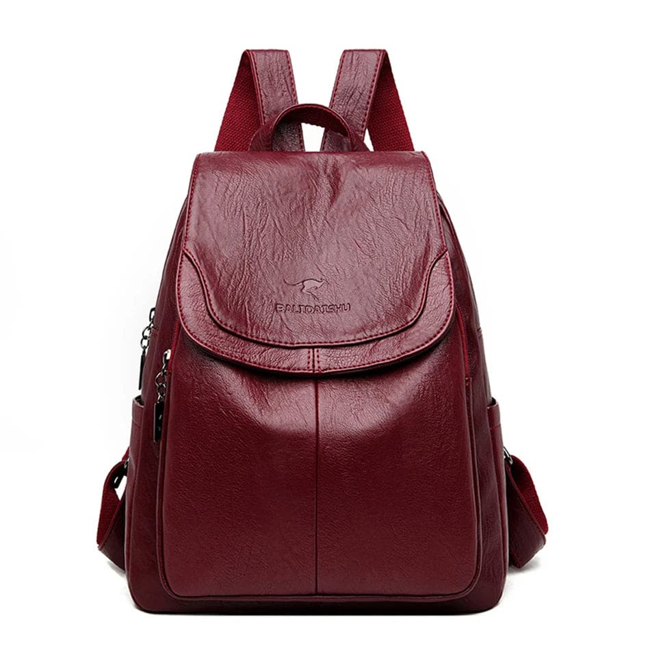 Theft-proof leather backpack for stylish women | Edah