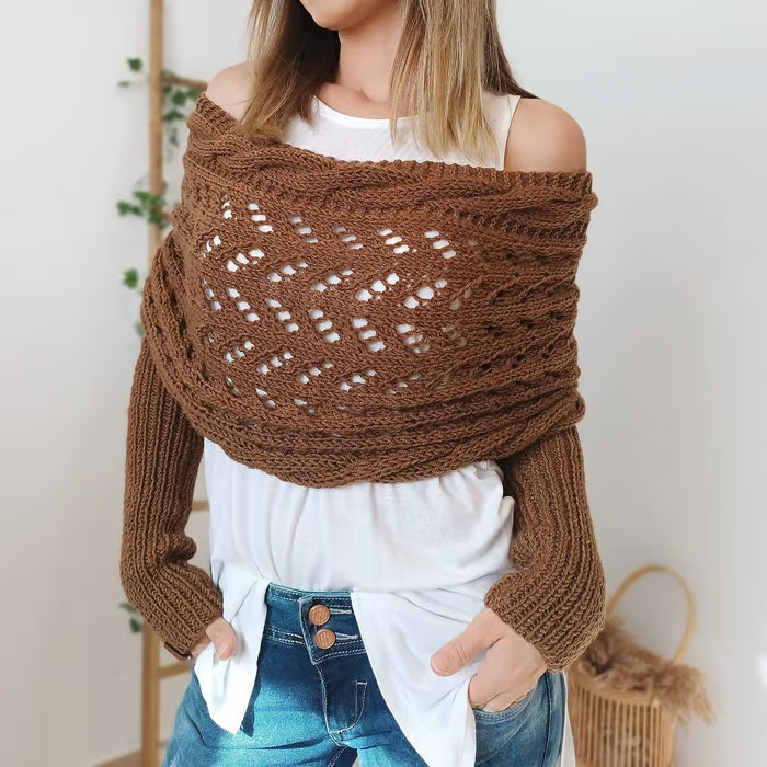 Cozy bohemian-style wrap for women