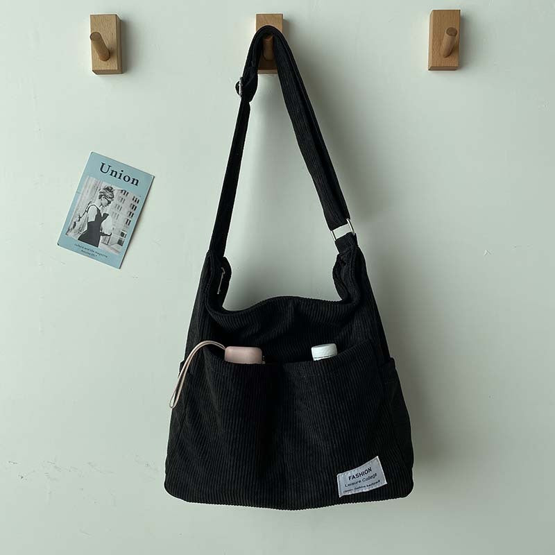 Stephanie - Large capacity bag made from textured, soft vegan leather
