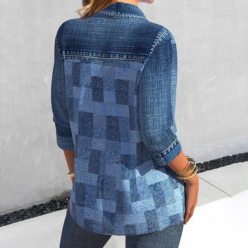 Classic plaid ladies shirt in vintage style