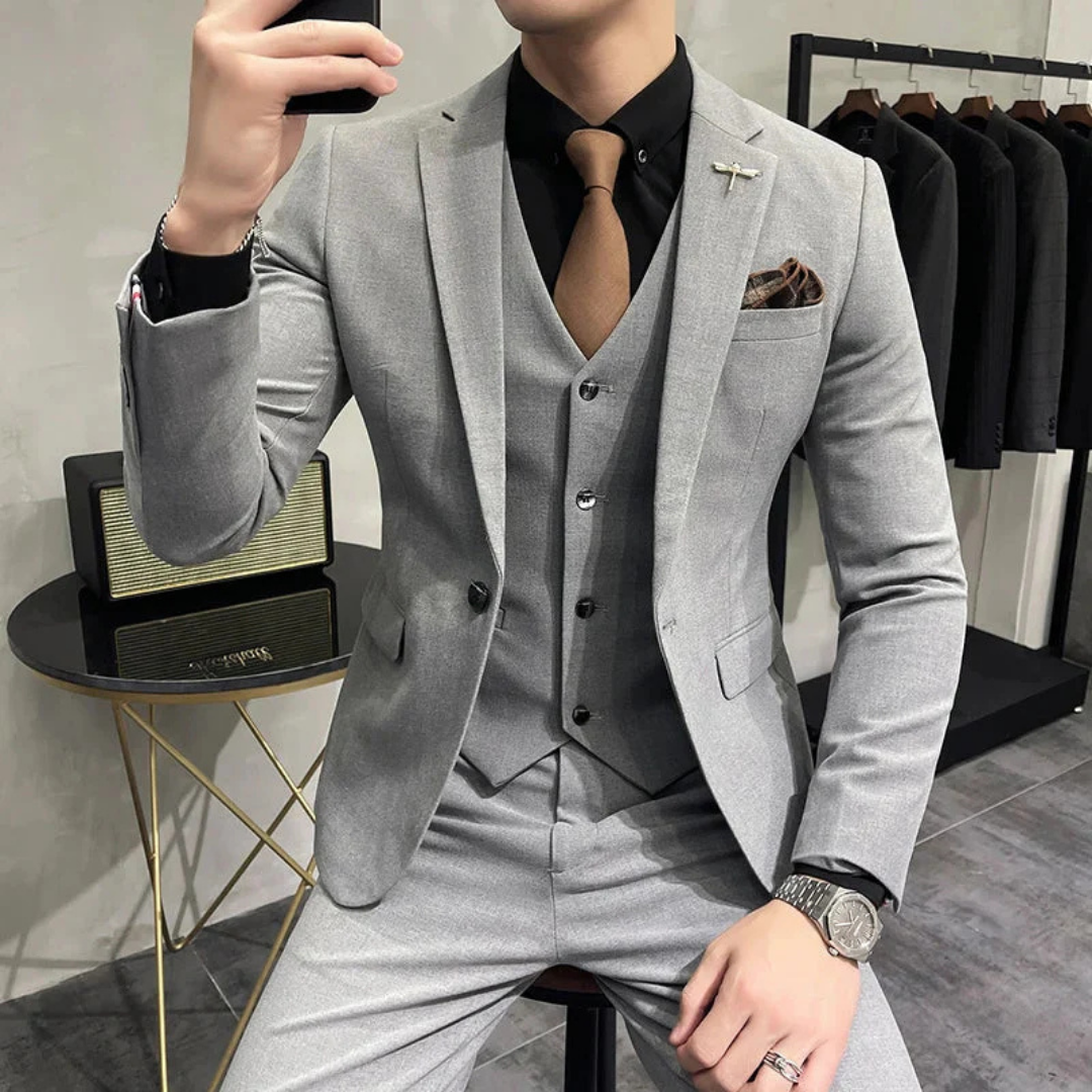 Men's Slim Fit Three-piece Formal Set