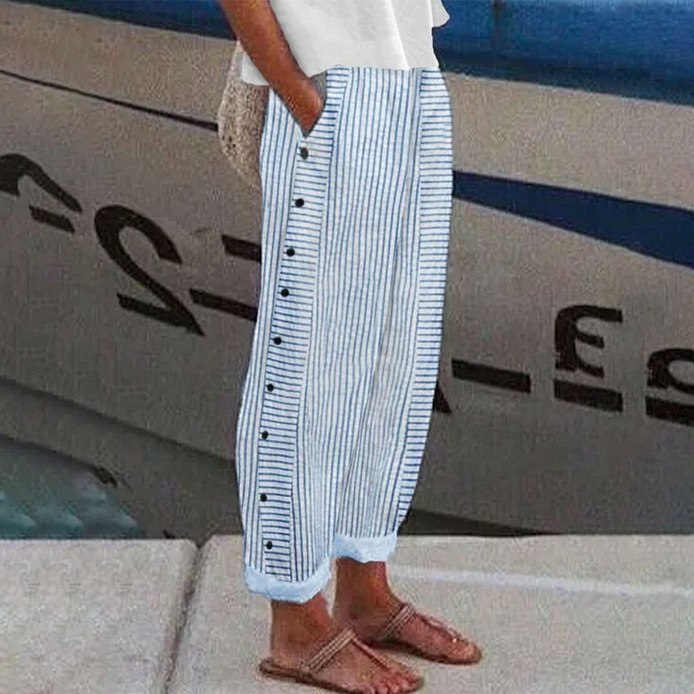 Pia - Pants with side pockets