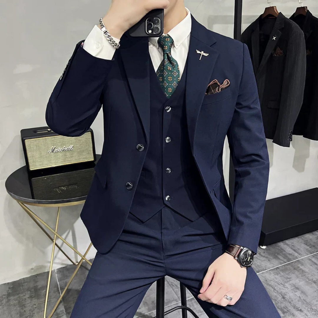 Men's Slim Fit Three-piece Formal Set