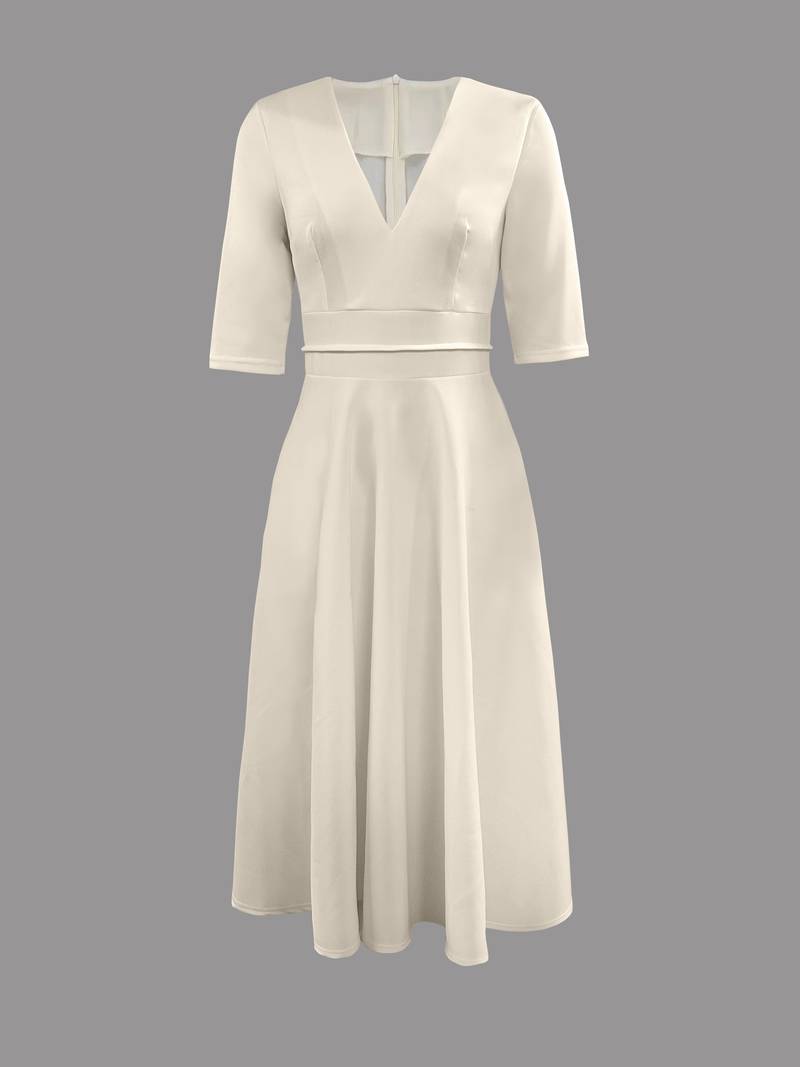 Elara Women's Dress - Stylish Dress with Neckline, Lightweight and Elegant for Summer Parties and Events