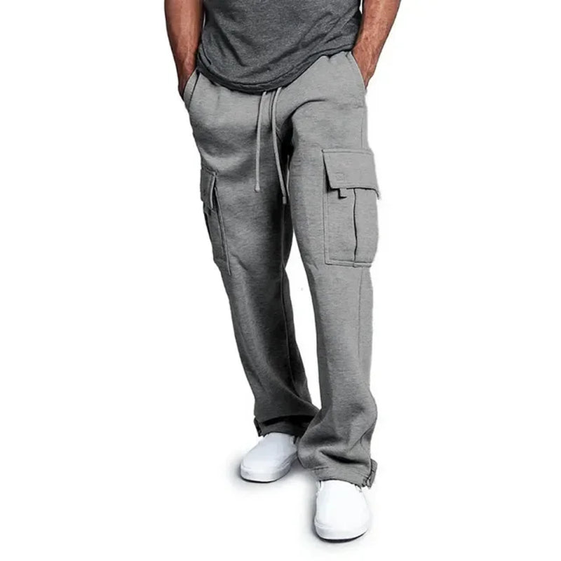 Ultra-comfortable men's cargo jogging trousers made from fleece