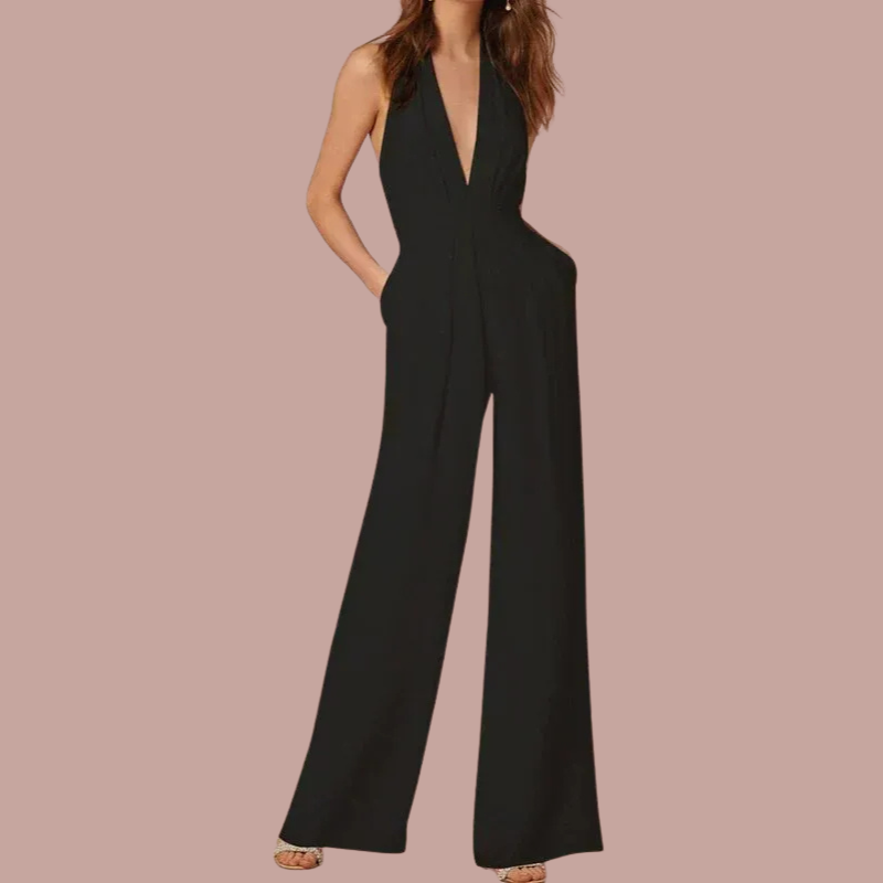 Verana | Combinaison sans manches élégante pour femme | Jambes larges et décolleté en V profond