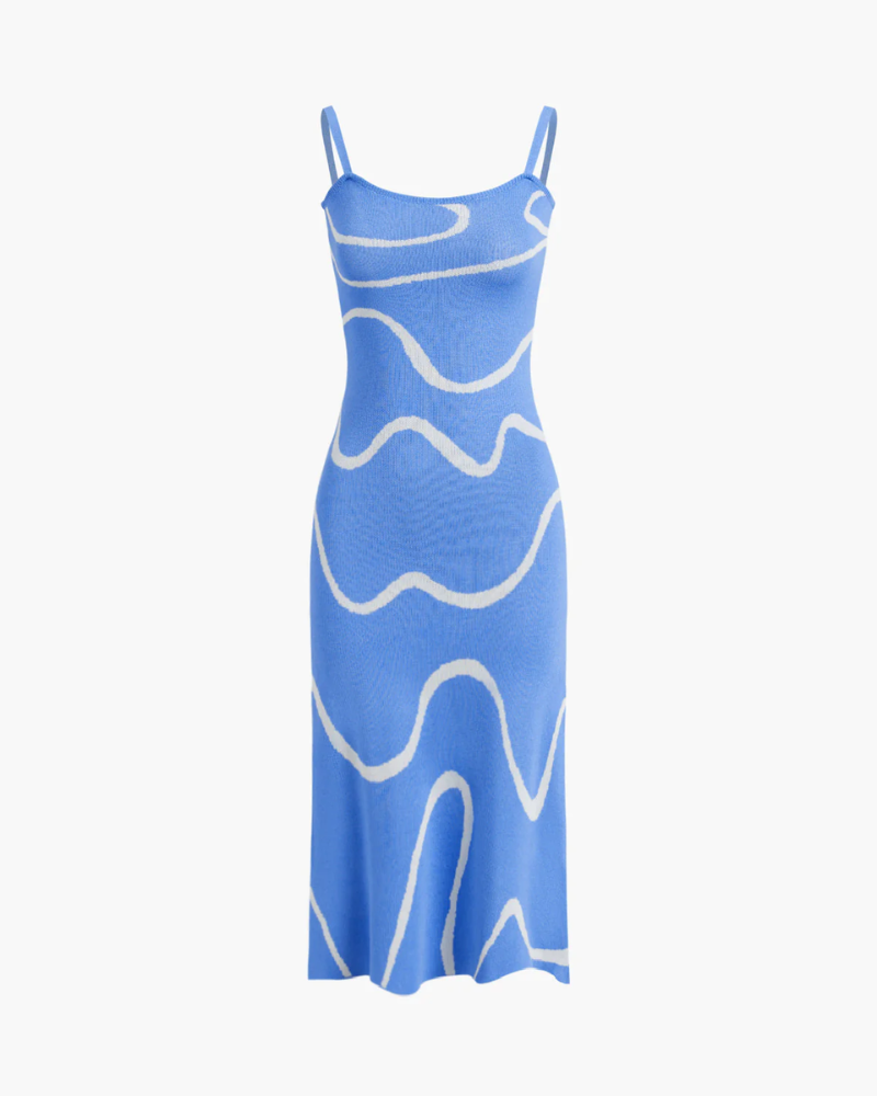 Henrietta - Flattering Print Midi Dress