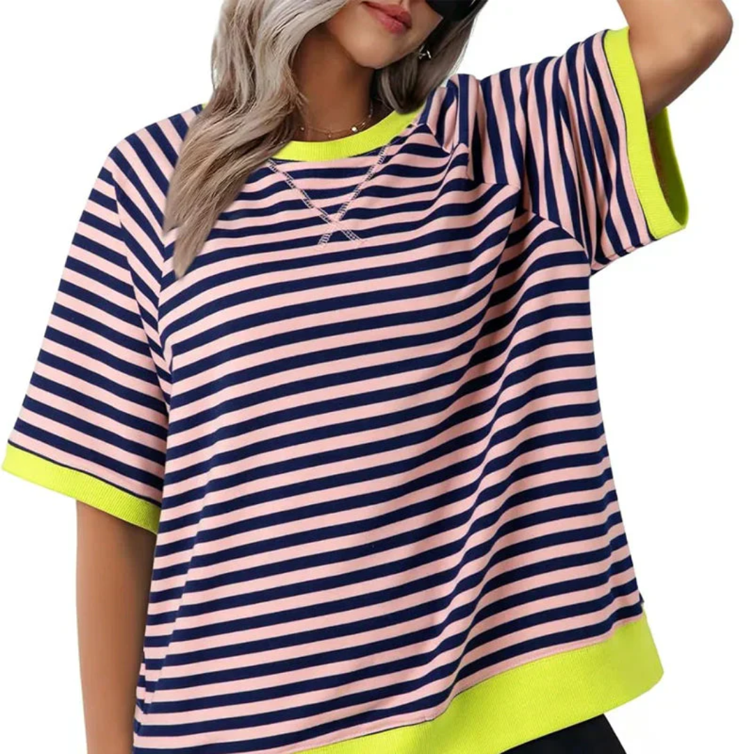 Margot - Striped Cotton T-Shirt