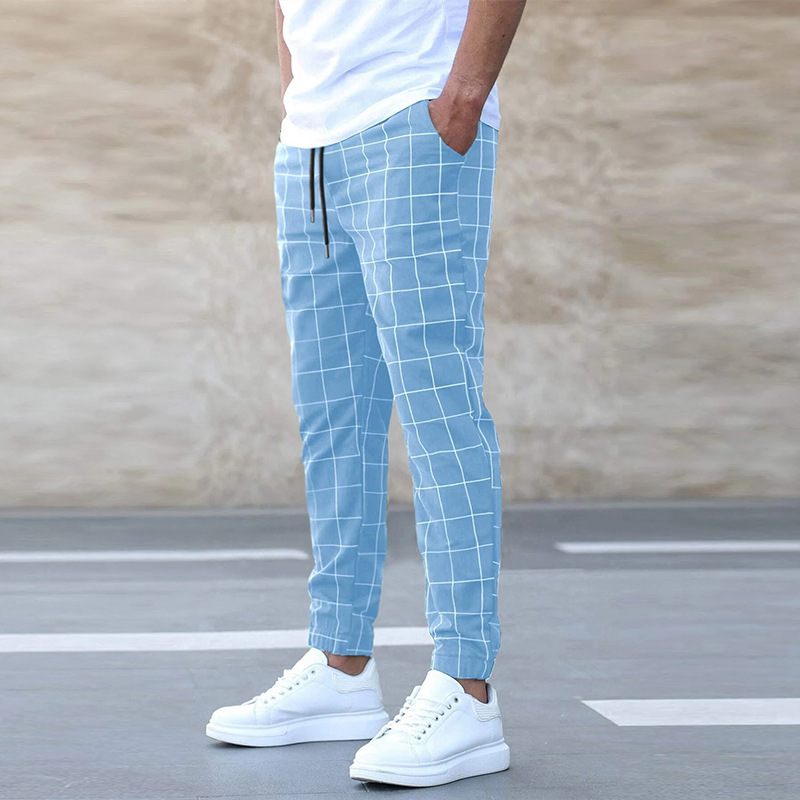Liam Men's Checked Sweatpants - Stylish & Comfortable Pants with Classic Checked Pattern