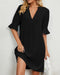 Lhea women's medium plain V-neck dress