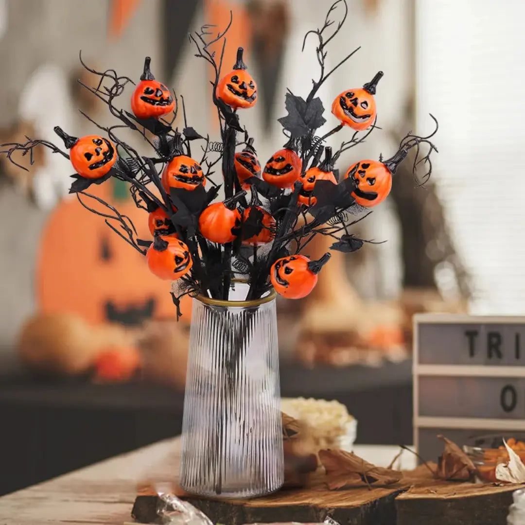 Τεχνητή κολοκύθα Halloween Κλαδιά φύλλων σφενδάμου