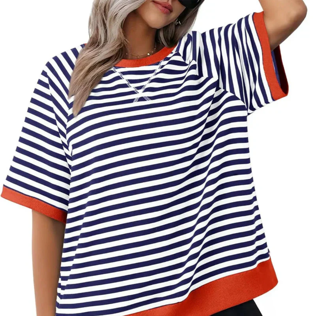 Margot - Striped Cotton T-Shirt