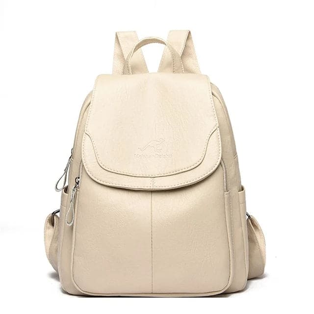 Theft-proof leather backpack for stylish women | Edah