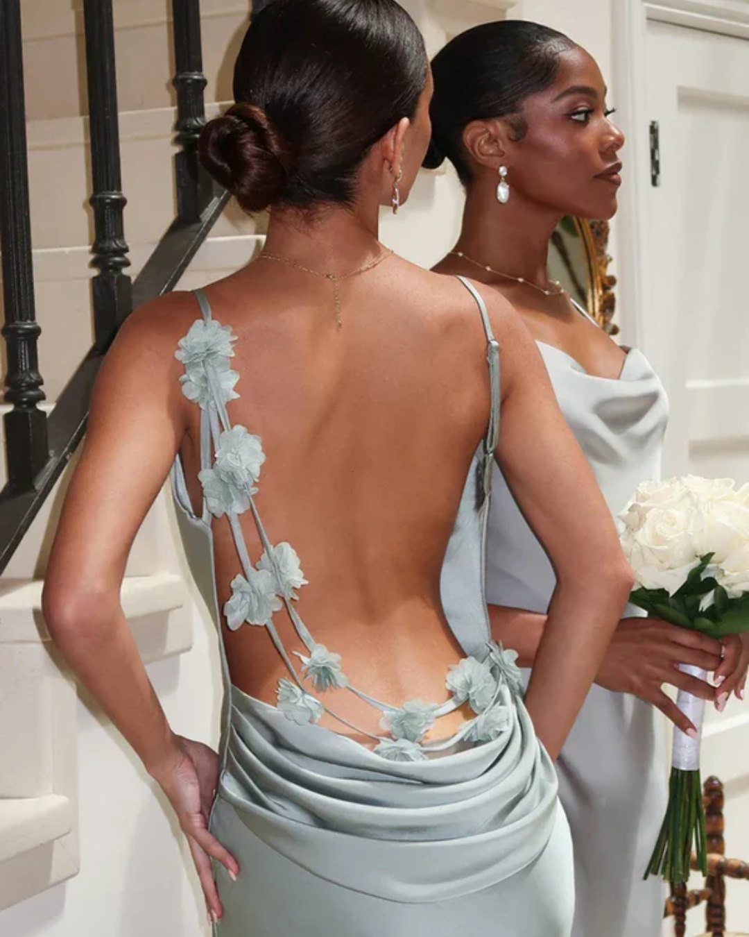 Rhea - Backless Floral Maxi Dress