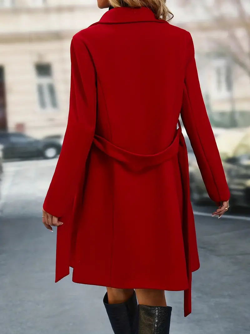 Chic Women's Trench Coat with Double Row of Buttons
